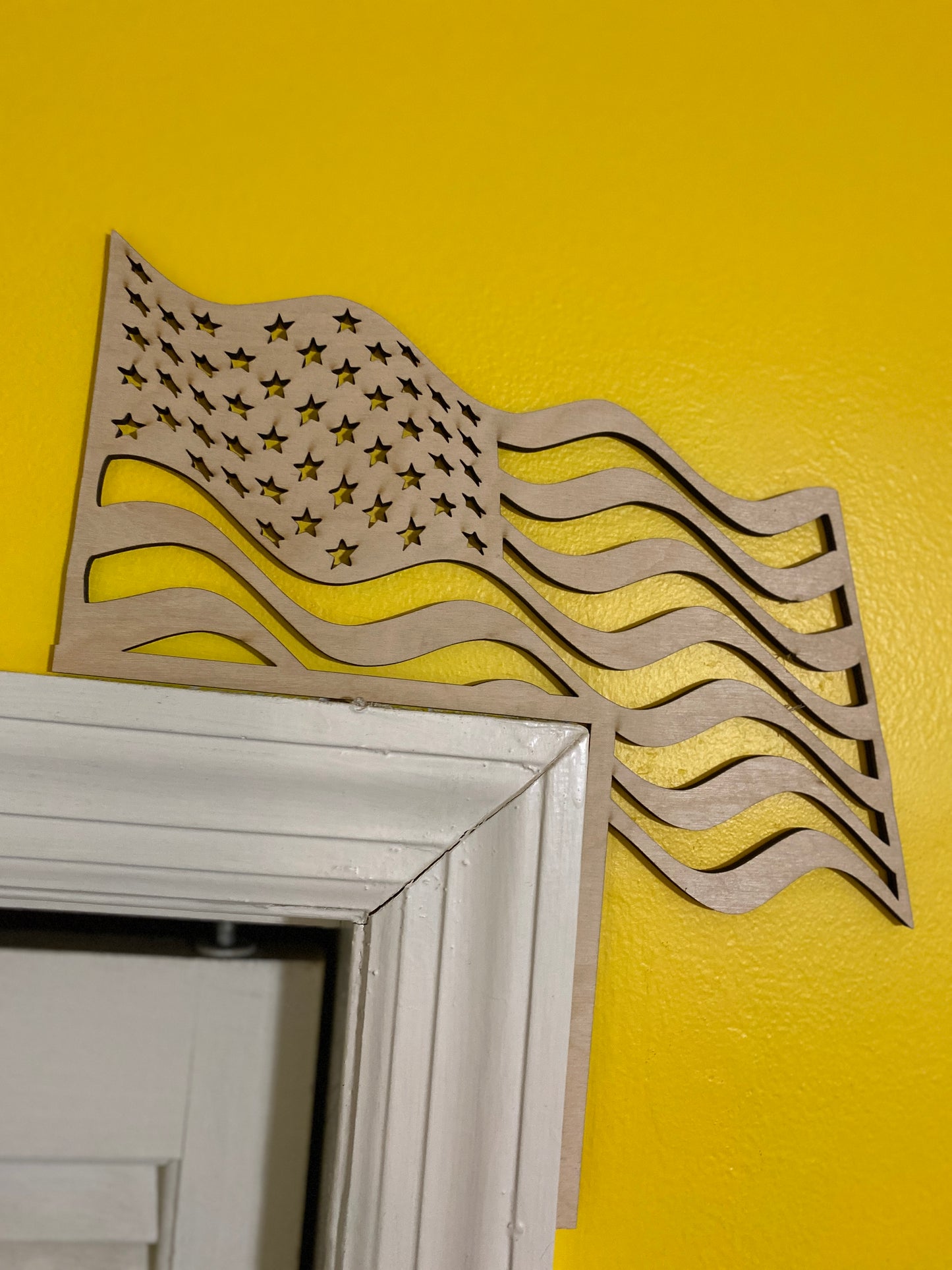 Patriotic Themes Doorframe Corner Accent Laser Cut Out Blank