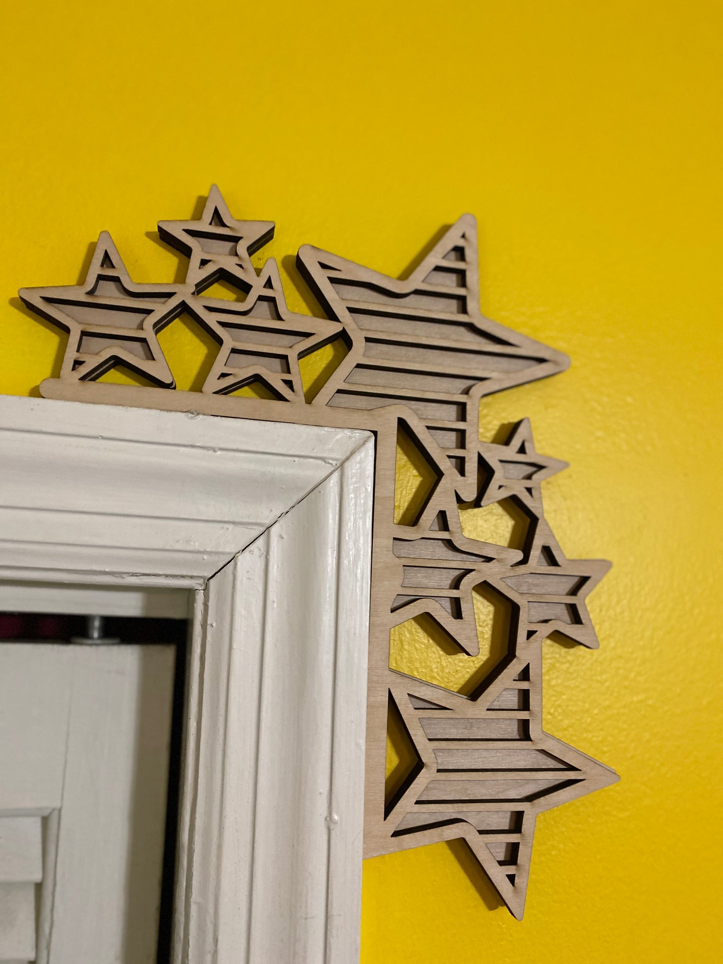 Patriotic Themes Doorframe Corner Accent Laser Cut Out Blank