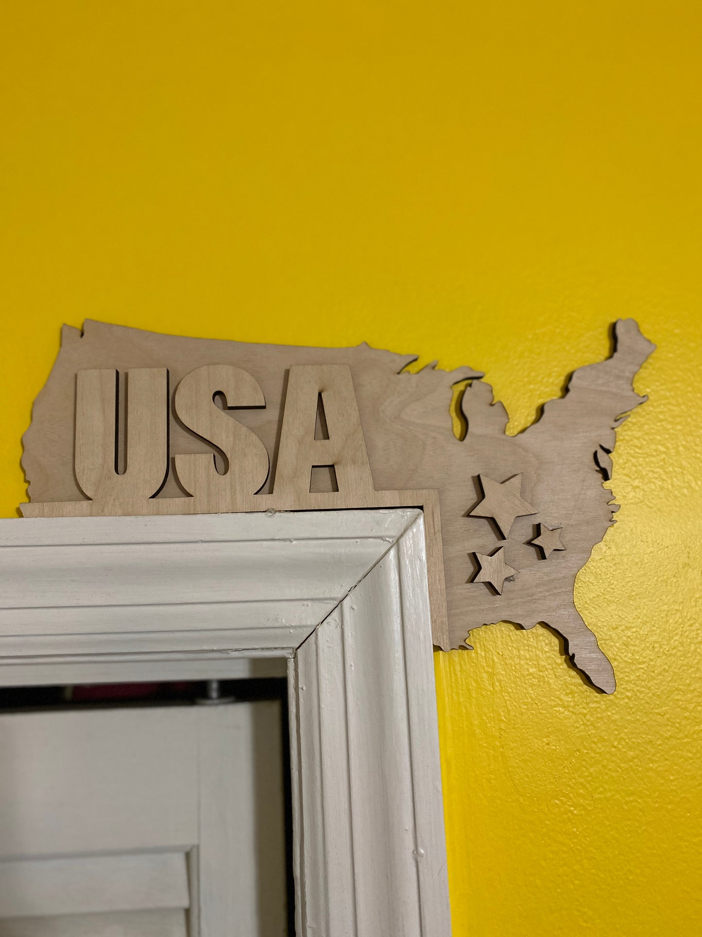 Patriotic Themes Doorframe Corner Accent Laser Cut Out Blank