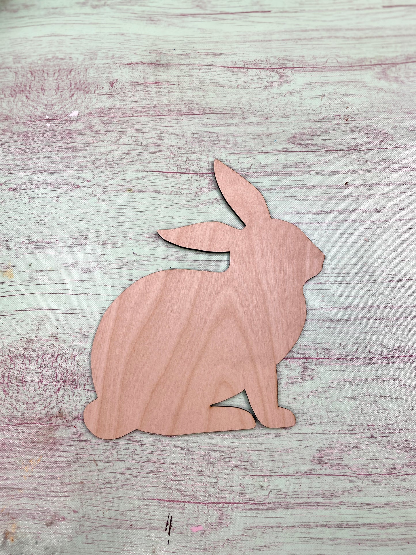 Bunny Silhouette Set 0f 4 Blank DIY Pieces Wooden Blank for DIY Project