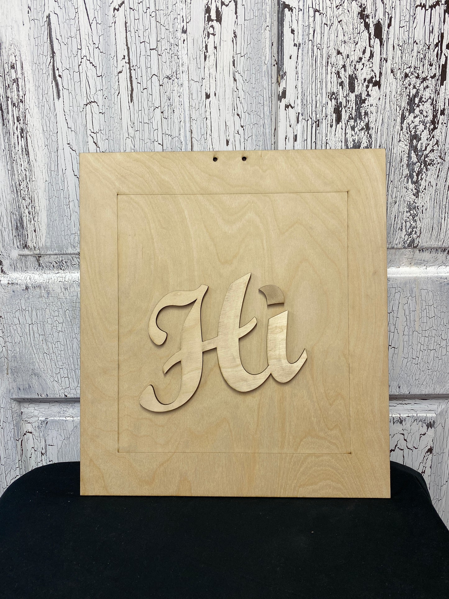 Square ish Rectangle Door Hanger Kit, Hi Hello Hey Yall Door Decor Laser-Cut Door Hanger Kit