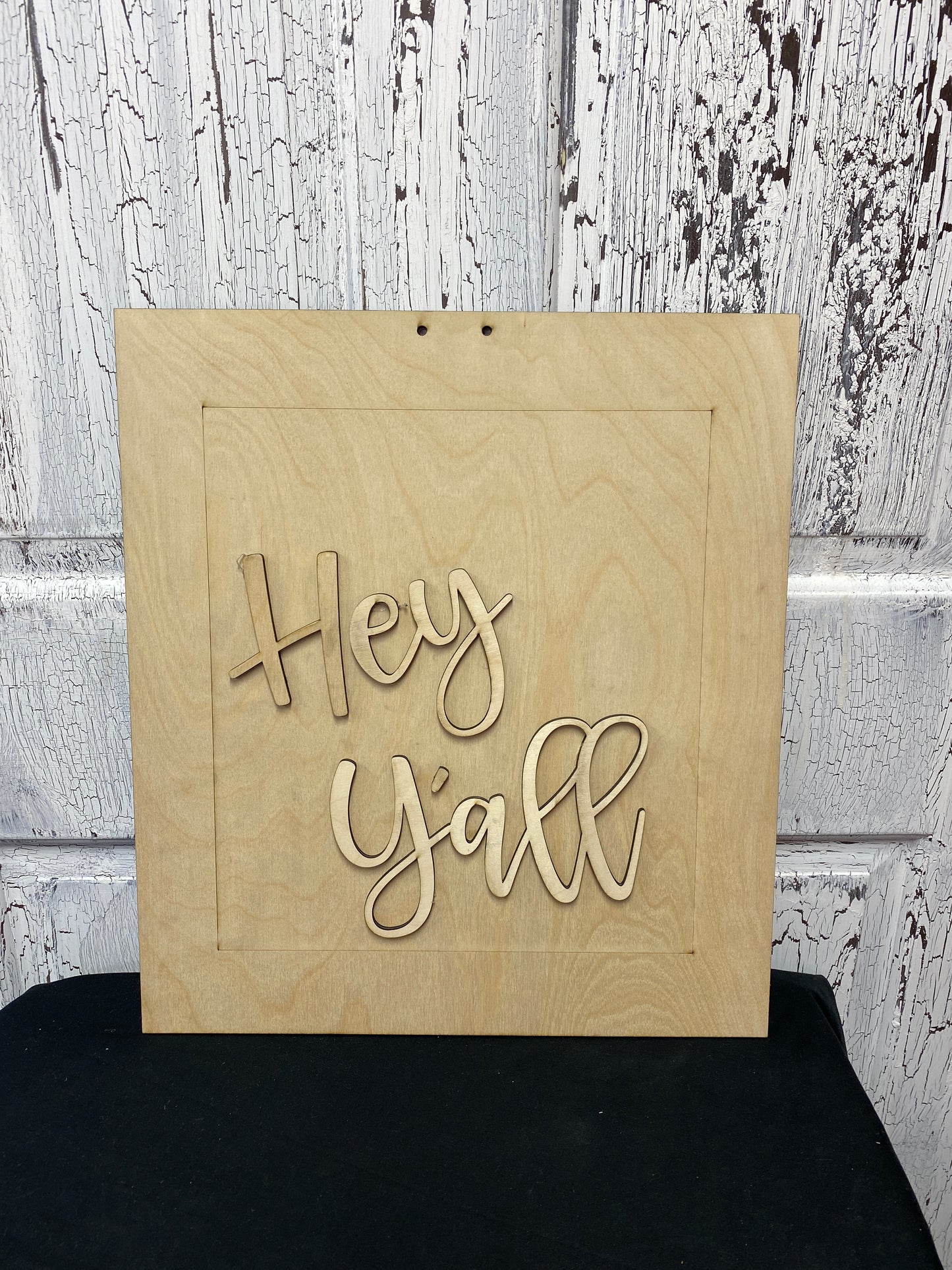 Square ish Rectangle Door Hanger Kit, Hi Hello Hey Yall Door Decor Laser-Cut Door Hanger Kit