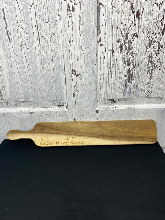 Cutting Board - Engraved - Long Paddle 23" x 4"