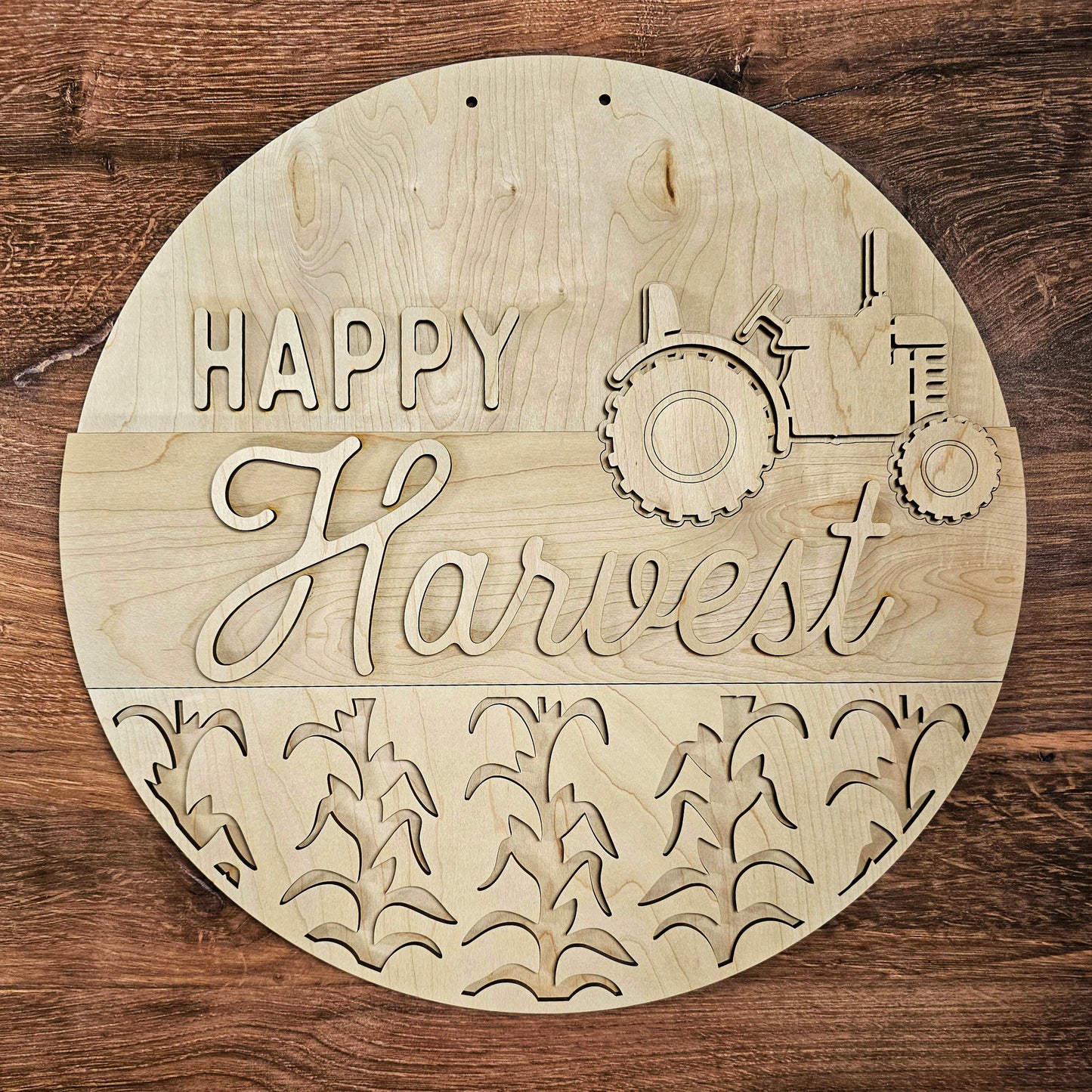 Happy Harvest Collection Door Hanger Kit, Fall Farmhouse Tractor Front Door Wreath, Fall Home Decor Collection