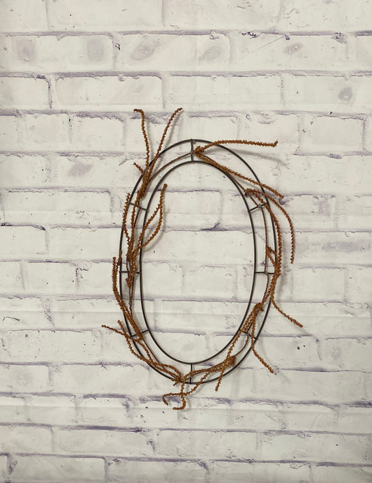 24X20" OVAL TWIG WREATH FLAT WIRE FRAME 20 TIPS