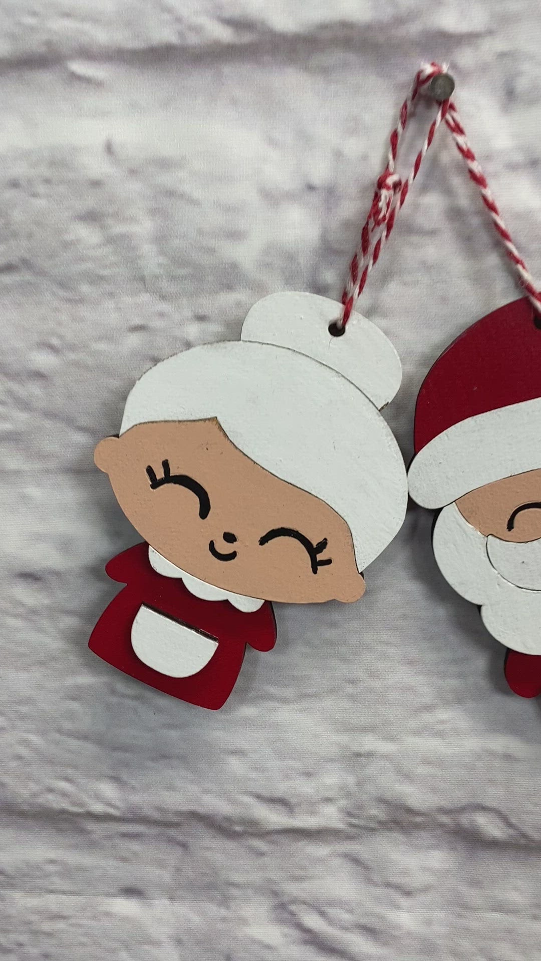 Gnome Christmas Ornaments Laser Cut / Engraved Wooden Blank