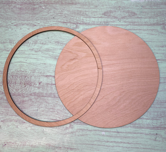 Round with Frame Laser Cut Door Hanger / Blanks for DIY Project