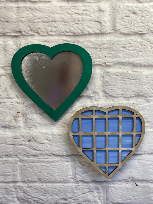 Framed Heart and Heart Shaped Window Laser Cut / Engraved Wooden Blank