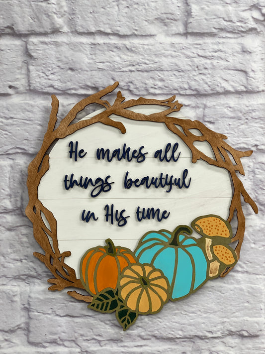 He Makes All Things New 3D Door Hanger Laser Cut / Engraved Wooden Blank