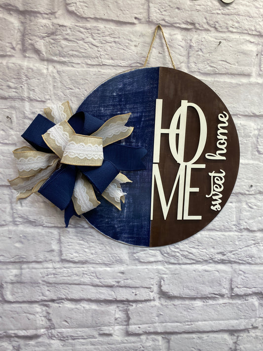 Home Sweet Home Door Hanger / Wall Décor Laser Cut Blank for DIY Project